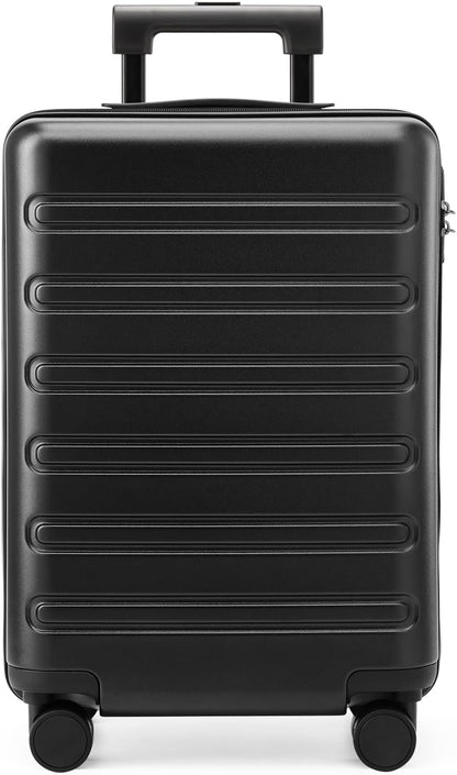 Carry on Luggage 22 X 14 X 9 Airline Approved, 20 Inch Luggage for 3-5 Days Travel, Double Spinner Wheels, 100% Hardshell PC, TSA Lock (09-Black, Checked 28-Inch)