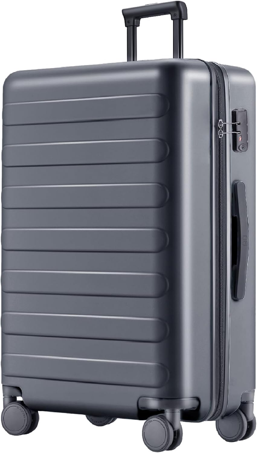 Carry on Luggage 22 X 14 X 9 Airline Approved, 20 Inch Luggage for 3-5 Days Travel, Double Spinner Wheels, 100% Hardshell PC, TSA Lock (02-Grey (Basic), Checked 28-Inch)