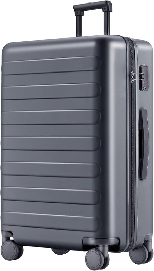 Carry on Luggage 22 X 14 X 9 Airline Approved, 20 Inch Luggage for 3-5 Days Travel, Double Spinner Wheels, 100% Hardshell PC, TSA Lock (02-Grey (Basic), Checked 28-Inch)