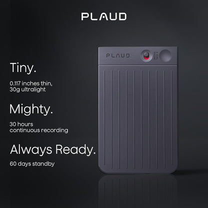 AI Voice Recorder, Note Voice Recorder w/Case, App Control, Transcribe & Summarize with AI Technology, Support 112 Languages, 64GB Memory, Audio Recorder for Lectures, Meetings, Calls, Black