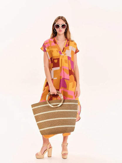 Beach Bags for Women Straw Tote Bag Summer Beach Bag Large Woven Straw Tote for - Image 6