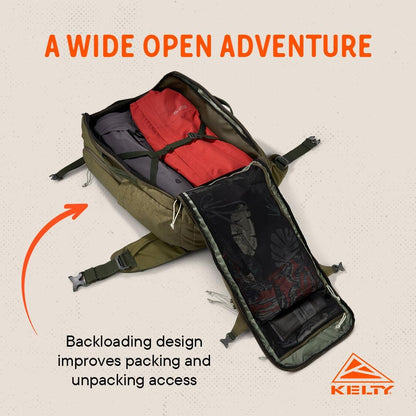 Kelty | Redwing Traveler Backpacks, Travel Pack for Adventure Travel | Burnt Olive & Black