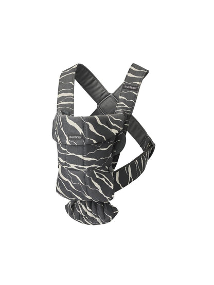 BabyBjörn Baby Carrier Mini, Anthracite/Landscape Print, Cotton | Newborn Carrier (7-25 lbs), Ergonomic, Easy-to-Use