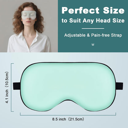 Sleep Mask, Real Natural Pure Silk Eye Masks with Adjustable Strap for Sleeping, Mulberry Silk Eye Sleep Shade Cover, Block Light Reduces Puffy Eyes Traveling Gifts
