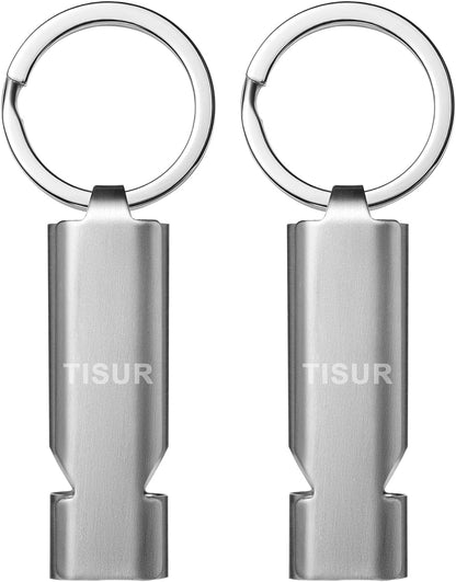 TISUR Loud Emergency Whistles,130db+ Lifeguard Safety Whistle Keychain for Surviva Camping Hiking dog whistle