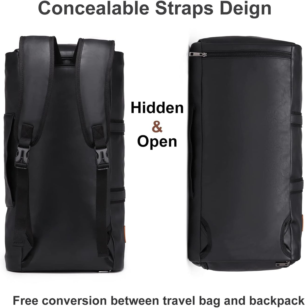 seyfocnia Convertible Travel Garment Bag,Carry on Garment Duffel Bag for Men Women - 2 in 1 Hanging Suitcase Suit Business Travel Bag