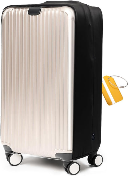 OrgaWise Clear Luggage Cover, For Suitcase Tsa Approved Transparent TPU Suitcase Cover Protector Fit 18-20 Inch Luggage