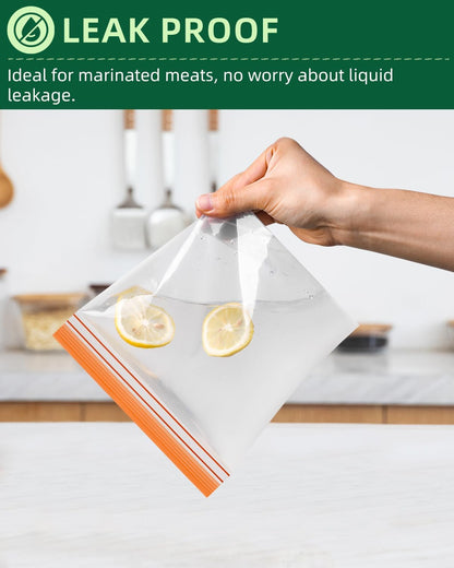 Lerine 16 Pack Reusable Gallon Freezer Bags Dishwasher Microwave Safe, Stand Up BPA Free Reusable freezer Bags 1 Gallon, Extra Thick Leakproof Food Storage Bags for Meal Prep, Kitchen Organization