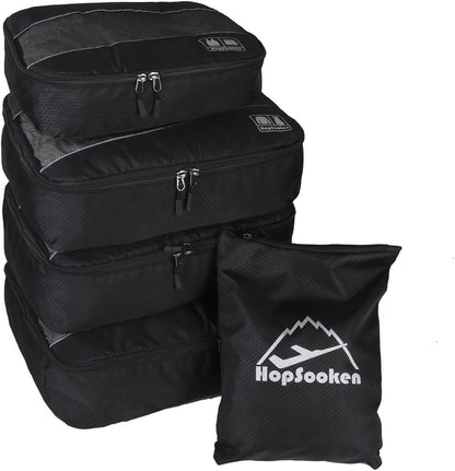 5 Set Packing Cubes for Travel Large Suitcase Luggage Organizer Bags Travel Accessories Vacation 4 Cubes 1 Laundry Pouch Bag