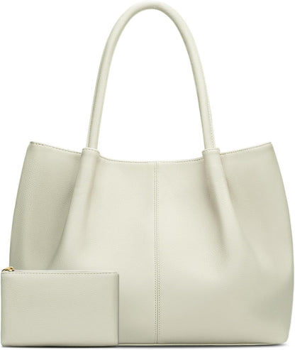 KKXIU Tote Bag for Women Vegan Leather Shoulder Purse Large Capacity Travel Bag