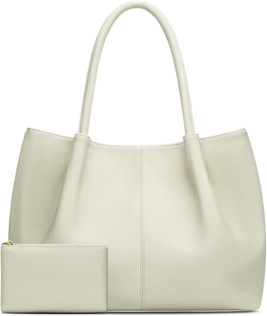 KKXIU Tote Bag for Women Vegan Leather Shoulder Purse Large Capacity Travel Bag