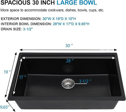 30 Granite Composite Kitchen Sink - Image 5