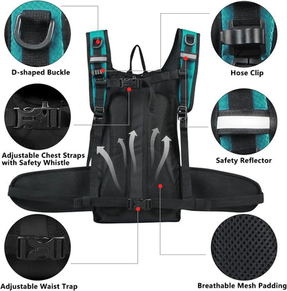 Insulated Hydration Pack Backpack with 3L BPA Free Leak-Proof Water Bladder, Keep Liquids Cool for Up to 5 Hours, Daypack for Hiking, Running, Cycling, Hunting, Climbing