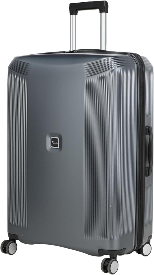 28 Inch Luggage with Spinner Wheels, Lightweight Expandable PC Hardside Large Checked Luggage with TSA Lock, Durable Rolling Suitcase, Gray