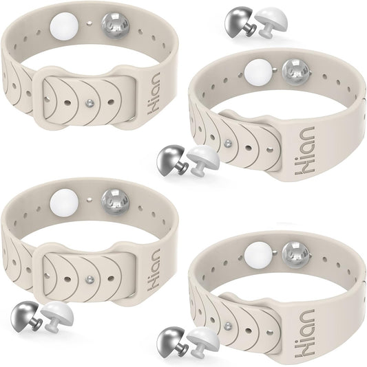 Hion Motion Sickness Bracelets Sea Sickness Wristbands for Motion Sickness/Morning Sickness/Pregnancy Nausea Anti Nausea Wristband Acupressure Nausea Bands Motion Sickness Bands（2Pairs Starlight）