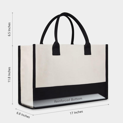 TOPDesign Embroidery Canvas Tote Bag for Women, Teacher Appreciation Gifts for Daycare, Preschool, Math, English, Music, Dance Teacher, Personalized Present Bag, Ideal for Beach, Holiday