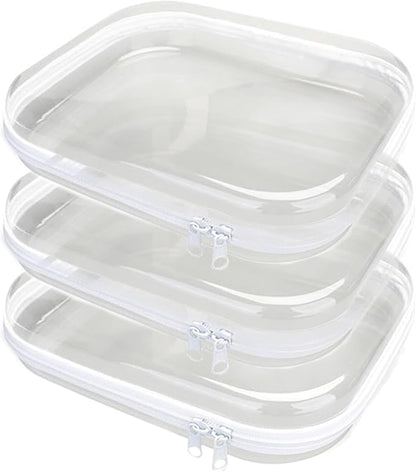 3PCS Zippered Transparent Cases by Unknown