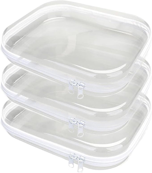 3PCS Zippered Transparent Cases by Unknown