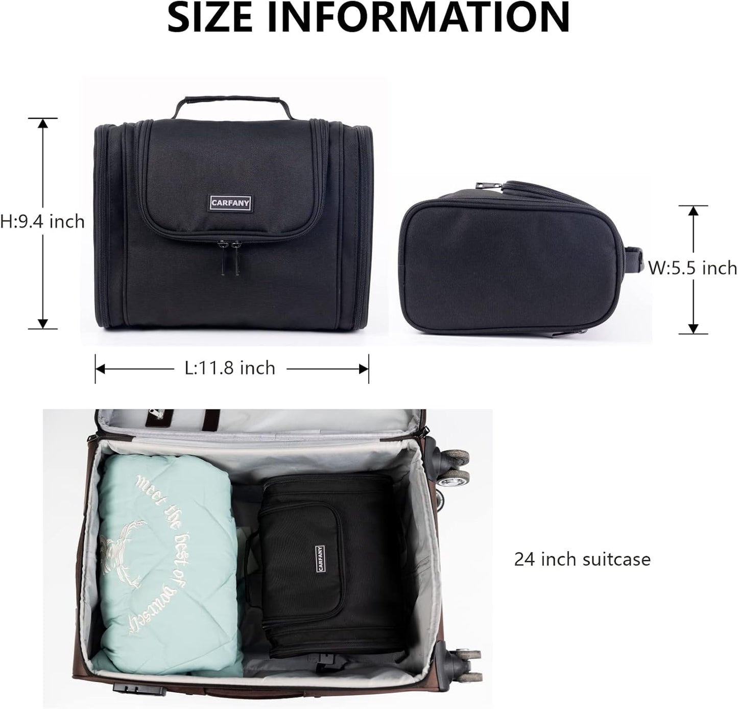 Hanging Toiletry Bag For Women And Men Large Travel Cosmetic Makeup Bags Organizer Water Resistant Shower Bag