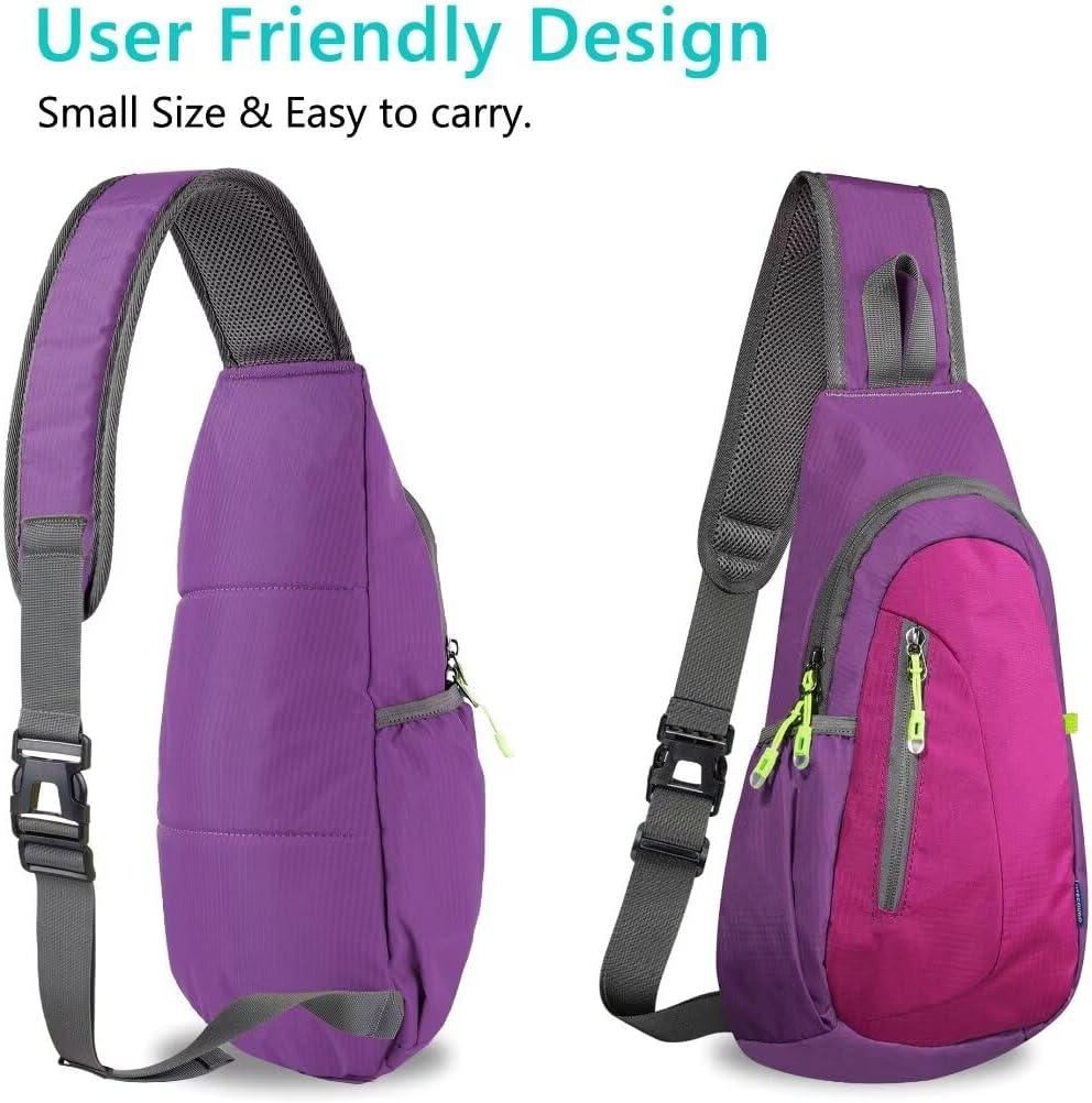 TITECOUGO Small Sling Bag, Lightweight Crossbody Backpack for Men Women, Shoulder Bag for Sports and Outdoor