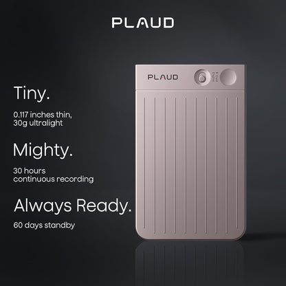 AI Voice Recorder, Note Voice Recorder w/Case, App Control, Transcribe & Summarize with AI Technology, Support 112 Languages, 64GB Memory, Audio Recorder for Lecture, Meeting, Call, Interview