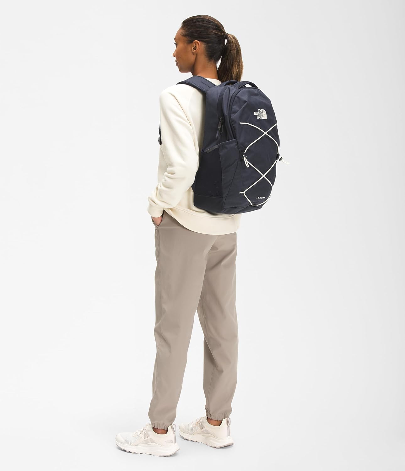 THE NORTH FACE Jester Everyday Laptop Backpack | Commuter Daypack with Water Repellent Finish, 16" Laptop Sleeve, Huge Main Compartment, Aviator Navy Light Heather/Vintage White-NPF, One Size