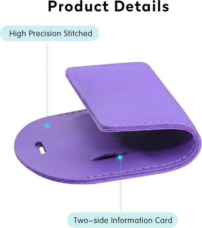 Luggage Tags for Suitcase Travel Bag Labels Privacy Protection Luggage Tag for Baggage PVC Baggage ID Label Tags Yellow+Purple