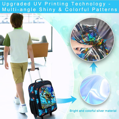 Kids Luggage for Boys Girls, Toddler Rolling Travel Carry on Suitcase with Wheels