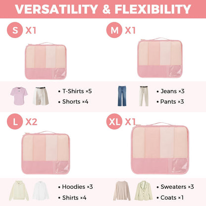 BAGAIL 9 Set Packing Cubes Luggage Packing Organizers for Travel Accessories