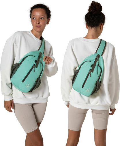 WATERFLY Crossbody Sling Backpack Sling Bag Travel Hiking Chest Bag Daypack