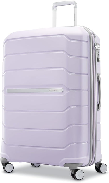 Samsonite Freeform Large Checked Luggage with Dual 360° Spinner Wheels - TSA Lock, Airline-Approved - Lightweight Durable Polypropylene Expandable Hardshell - Lilac