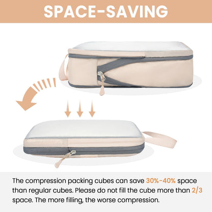 BAGAIL 6 Set Ultralight Compression Packing Cubes Packing Organizer for Travel Accessories Luggage Suitcase Backpack
