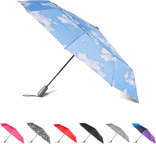 totes Men's and Women's Ultimate Folding Umbrella with Auto Open Close Windproof Sun Protection