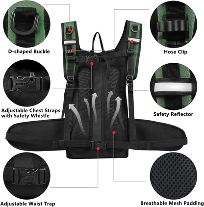 Insulated Hydration Pack Backpack with 3L BPA Free Leak-Proof Water Bladder, Keep Liquids Cool for Up to 5 Hours, Daypack for Hiking, Running, Cycling, Hunting, Climbing