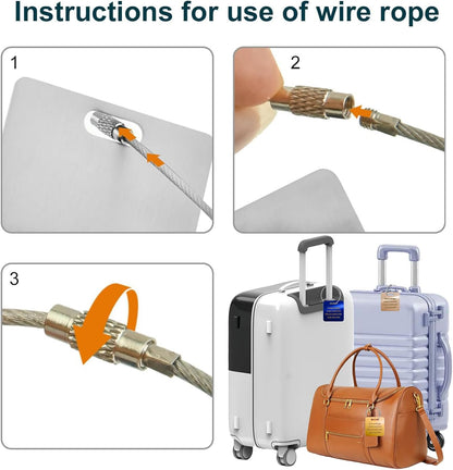 (5Pack Made in USA) Custom Personalized Luggage Tags-Customized Unique tag for Suitcase Backpack Travel,Bags (Purple (3.8×2))