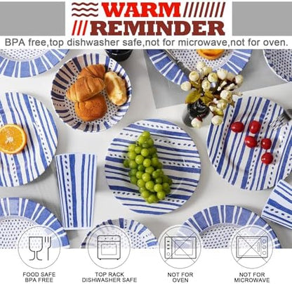 Melamine Dinnerware Set for 4-16 Pcs:Camping Dishes Set with Dinner Plates,Salad Plates,Cups and Bowls.Lightweight and Unbreakable.Indoor and Outdoor Use. flower 10
