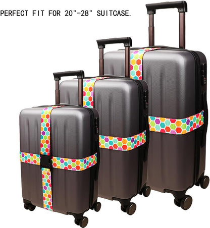 Adjustable Travel Luggage Strap Suitcase Belt Travel Bag Accessories 1.96 in W x 6.23 ft L