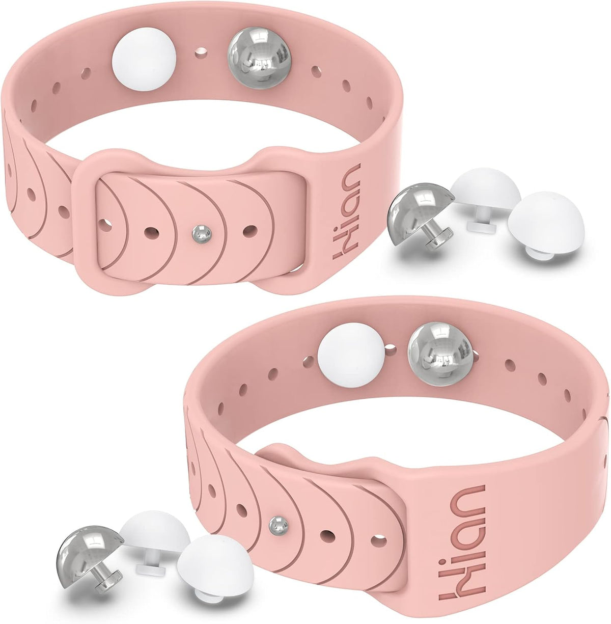 Motion Sickness Bands Sea Sickness Wristbands Adjustable Acupressure Nausea Wristband/,Natural Relief of Nausea Headaches,Insomnia,Anxiety,Sleep Aid, Morning Sickness,Motion Sickness(1Pair Pink Sand
