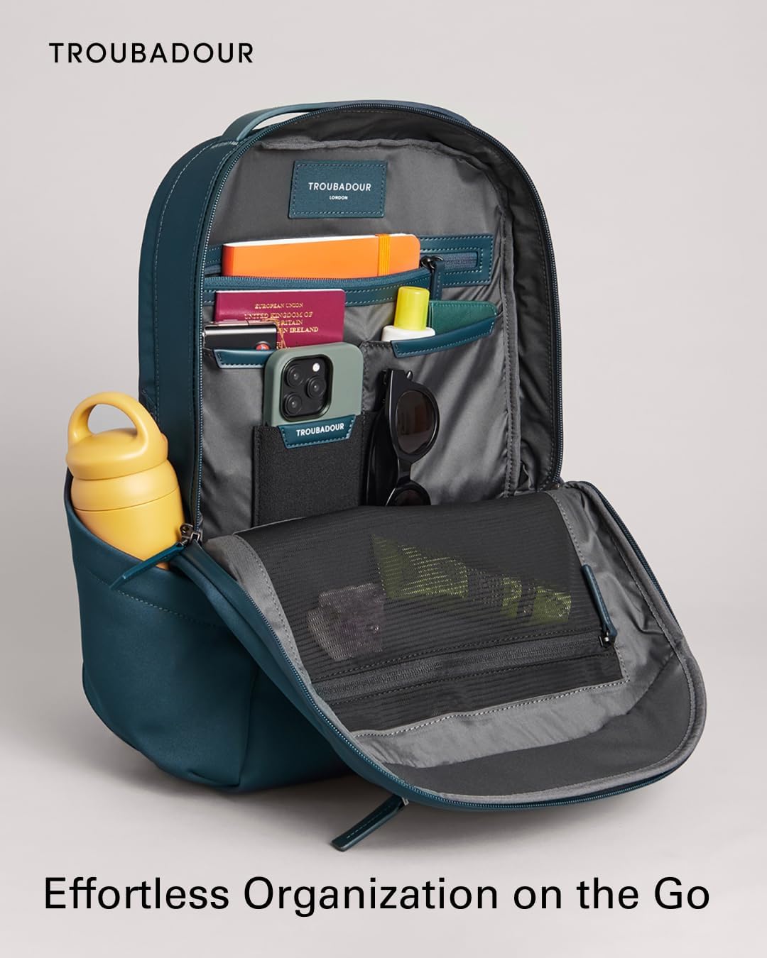 Troubadour Apex Backpack 3.0-25L Premium Laptop Backpack - Ergonomic & Water Resistant - Designed for Work and Travel - Air Force Blue