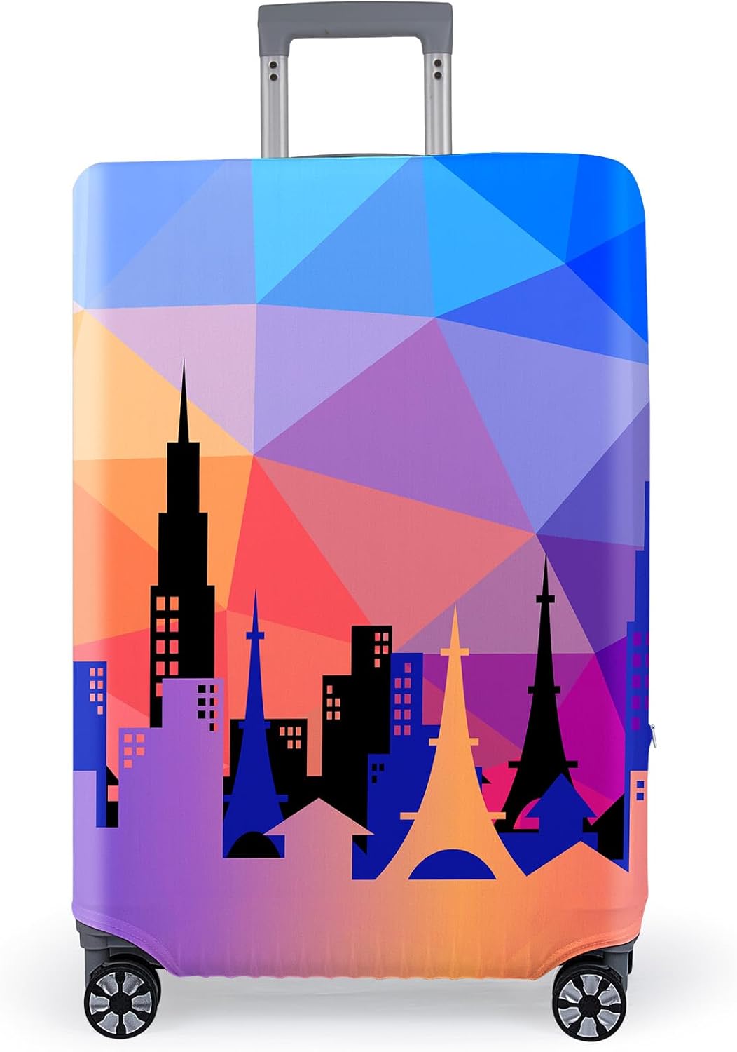 Pink Dino Suitcase Luggage Cover, Thick Suitcase Cover for Carry on Luggage Protector Fits 18-30 Inch Case