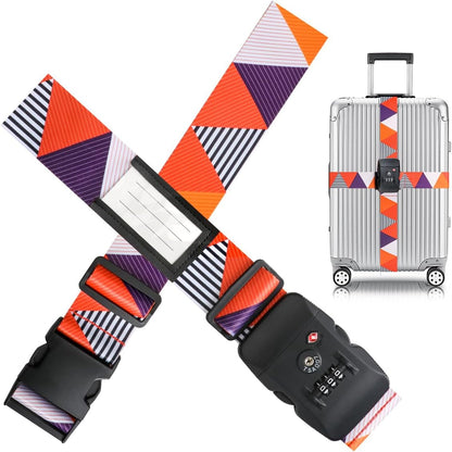 Adjustable Travel Luggage Strap Suitcase Belt Travel Bag Accessories 1.96 in W x 6.23 ft L