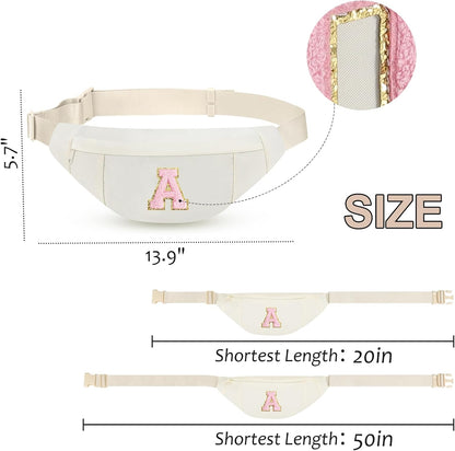 MAXTOP Large Crossbody Fanny Pack with 4-Zipper Pockets,Gifts for Enjoy Sports Festival Workout Traveling Running Casual Hands-Free Wallets Waist Pack Phone Bag Carrying All Phones