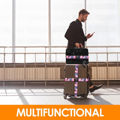 Adjustable Travel Luggage Strap Suitcase Belt Travel Bag Accessories 1.96 in W x 6.23 ft L