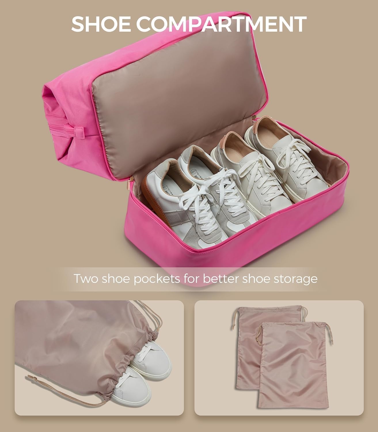 Weekender Bags for Women, Large Travel Duffel Bag with Shoes Compartment, Carry On Overnight Tote Bags with Toiletry Bags, Hospital Bags for Labor and Delivery