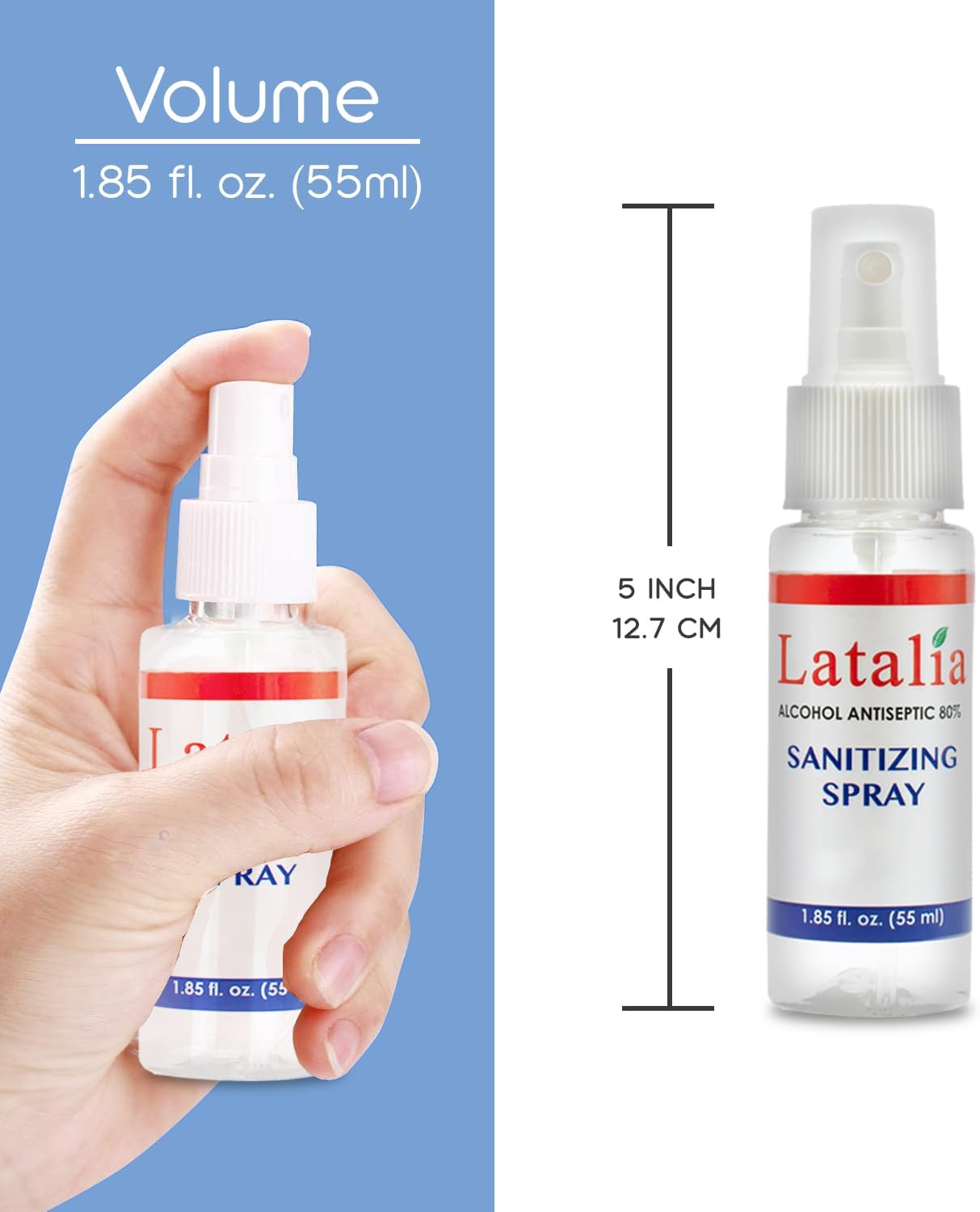 Hand Sanitizer Spray - Pack of 48 Unscented Spray Hand Sanitizer for Hands (1.85 fl. oz & 55 ml)