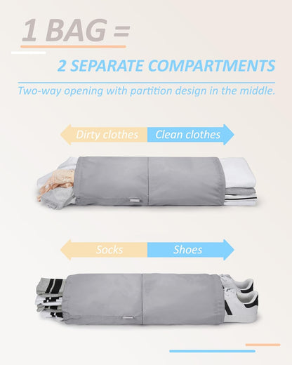 BAGSMART 6 Set Compression Packing Cubes - Lightweight Travel Essentials, Durable Luggage Organizer