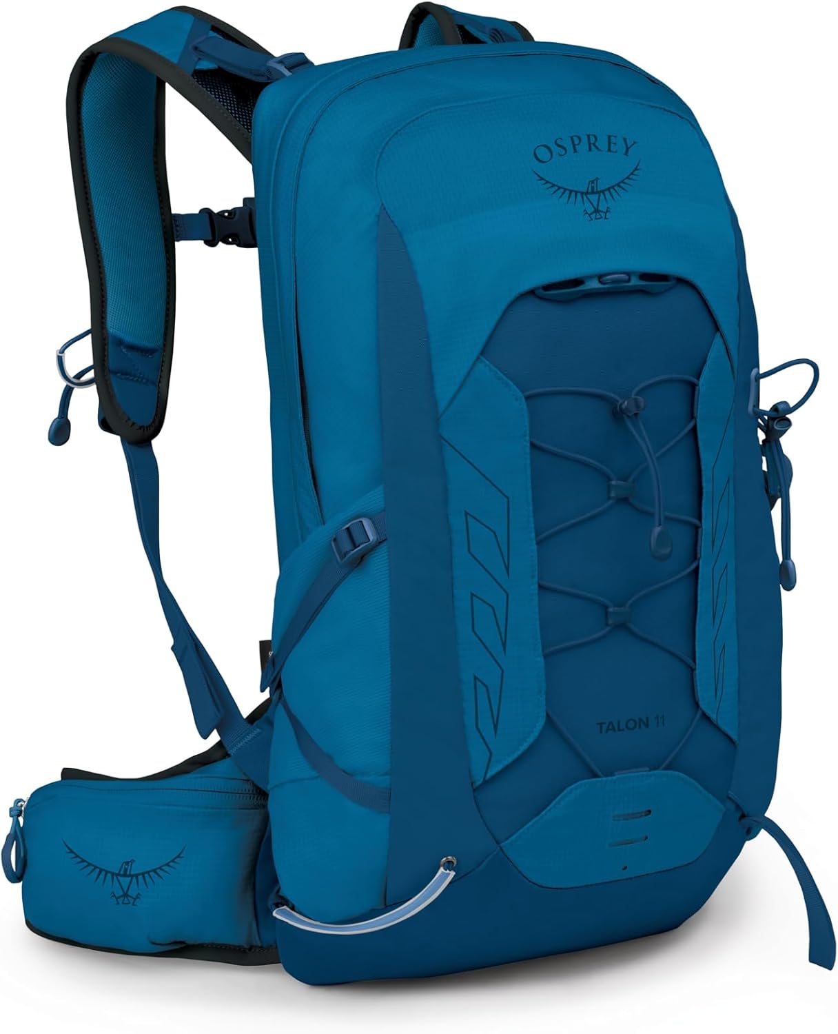 Osprey Talon 11L Men's Lightweight Hiking Backpack with Hipbelt, Scoria Blue/Night Shift