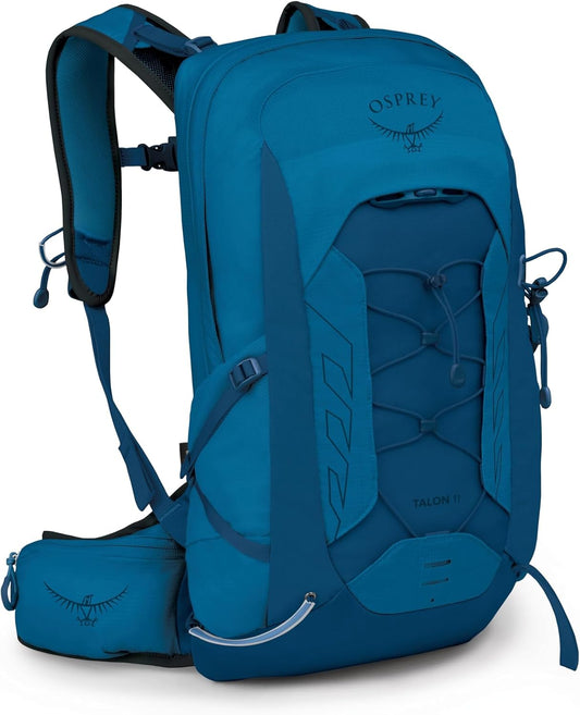 Osprey Talon 11L Men's Lightweight Hiking Backpack with Hipbelt, Scoria Blue/Night Shift