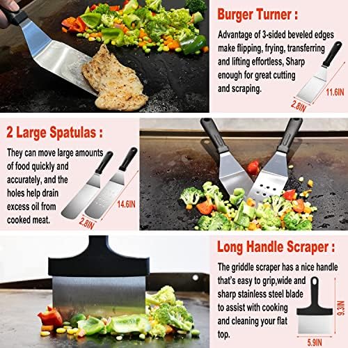 N NOBLE FAMILY 38PCS Griddle Accessories Kit, Professional Grill Tools Set