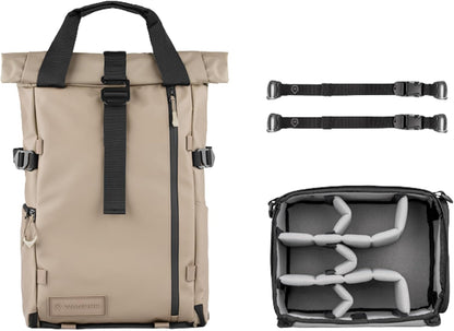 WANDRD All New PRVKE 21L V4: Camera Backpack and Photography Bundle - Weatherproof Travel and Photography Backpack, Bundle Includes 21L Bag, Camera Cube, Waist Straps, and Accessory Straps
